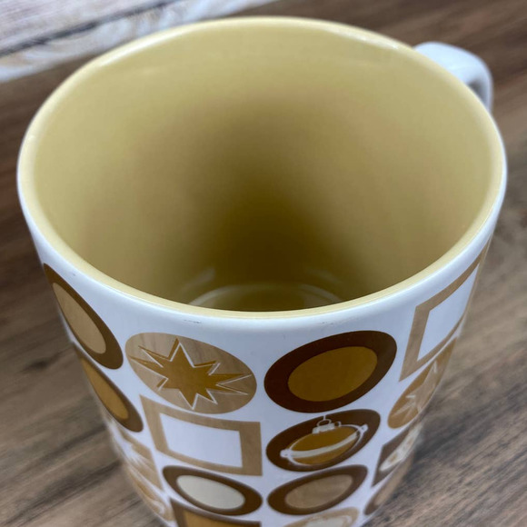Christmas Ornament Gold and White Mug, Target, Large Coffee Cup, MCM Tea Mug - Picture 5 of 7
